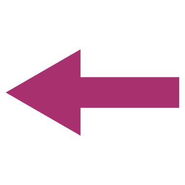 Ok sol düz vektör simgesi