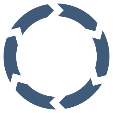 Dolaşım düz vektör simgesi