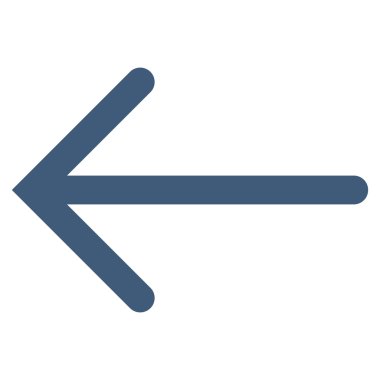 Ok sol düz vektör simgesi