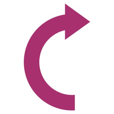 Sağa döndür düz vektör simgesi