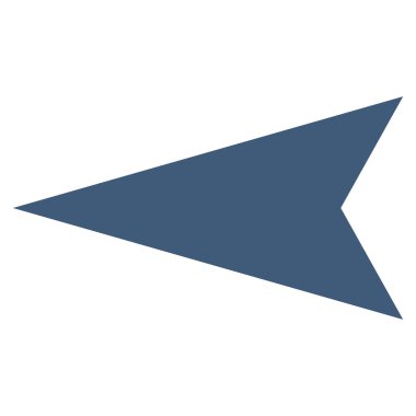 Ok ucu sol düz vektör simgesi