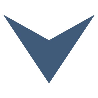 Düz vektör simgesi aşağı ok ucu