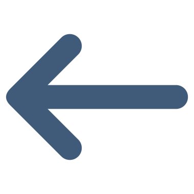 Ok sol düz vektör simgesi