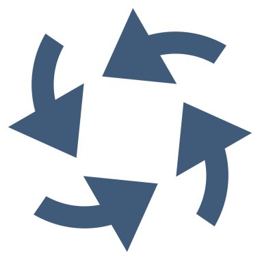 Siklon oklar düz vektör simgesi