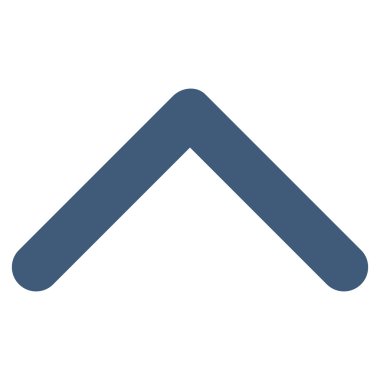 Yön yukarı düz vektör simgesi