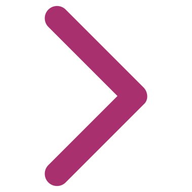 Yön sağ düz vektör simgesi