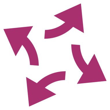 Santrifüj oklar düz vektör simgesi