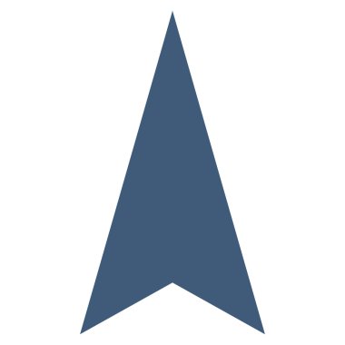 Ok ucu kadar düz vektör simgesi