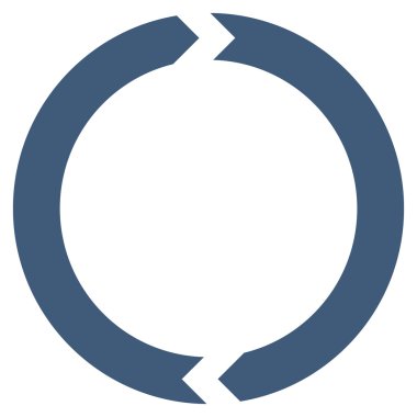 Döndürme düz vektör simgesi