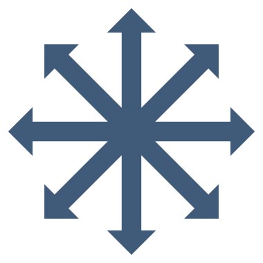 Oklar düz vektör simgesini genişletin