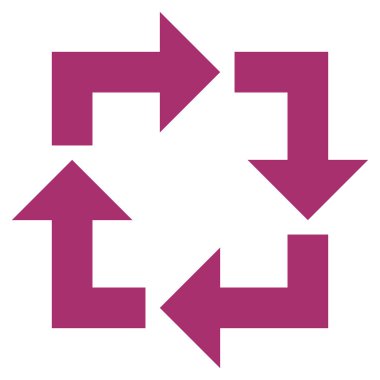 Geri dönüşüm düz vektör simgesi