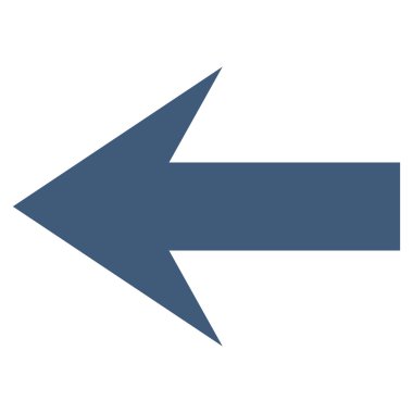 Ok sol düz vektör simgesi