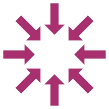 Daraltma okları düz vektör simgesi