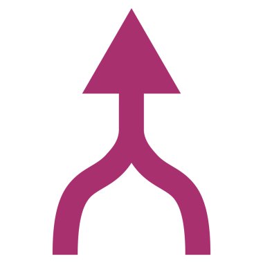 Düz vektör simge yukarı ok birleştirmek