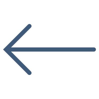 Ok sol düz vektör simgesi