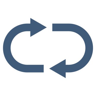 Geri dönüşüm düz vektör simgesi