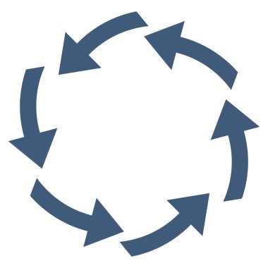 Dolaşım düz vektör simgesi