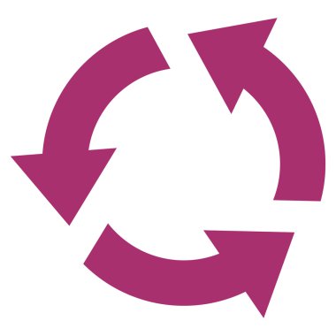 Geri dönüşüm düz vektör simgesi