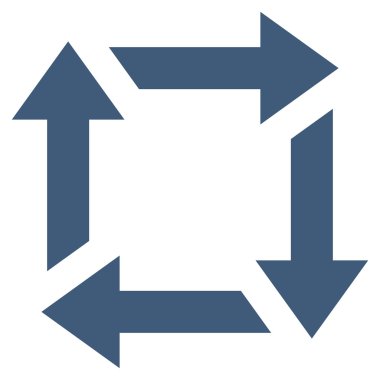 Geri dönüşüm düz vektör simgesi