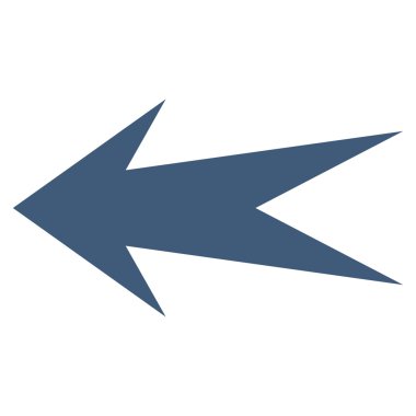 Ok sol düz vektör simgesi