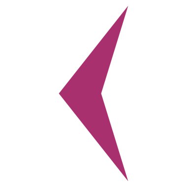 Ok ucu sol düz vektör simgesi