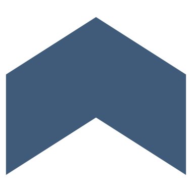 Yön yukarı düz vektör simgesi