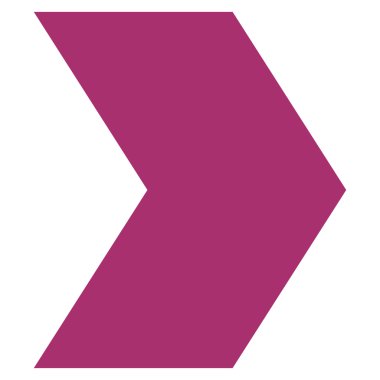 Yön sağ düz vektör simgesi