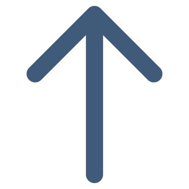 Düz vektör simge yukarı ok