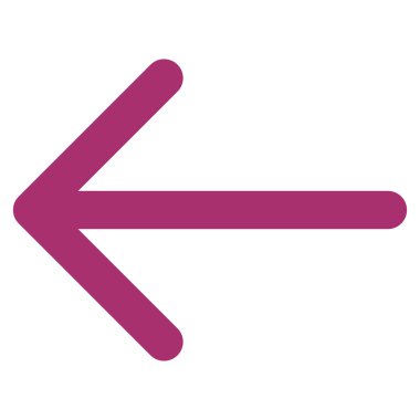 Ok sol düz vektör simgesi