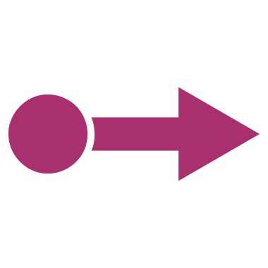 Sağa çekin düz vektör simgesi