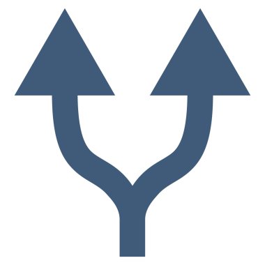 Düz vektör simge yukarı okları bölme