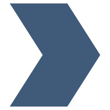 Yön sağ düz vektör simgesi