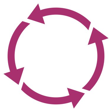 Geri dönüşüm düz vektör simgesi