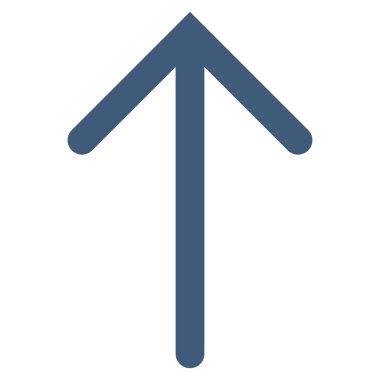 Düz vektör simge yukarı ok