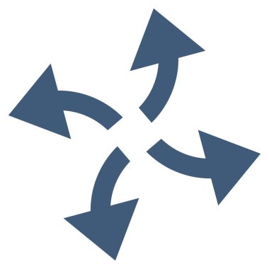 Santrifüj oklar düz vektör simgesi