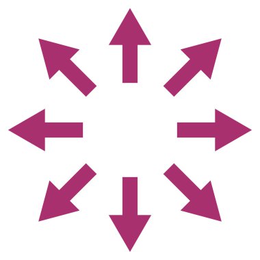 Radyal oklar düz vektör simgesi