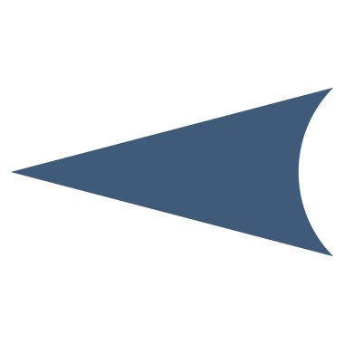 Ok ucu sol düz vektör simgesi