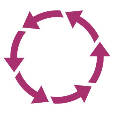 Saatin tersi yönde düz vektör simge döndürmek