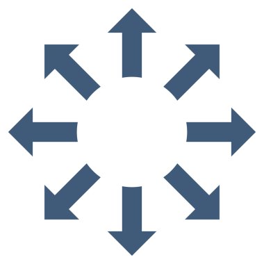 Oklar düz vektör simgesini genişletin