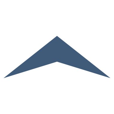 Ok ucu kadar düz vektör simgesi