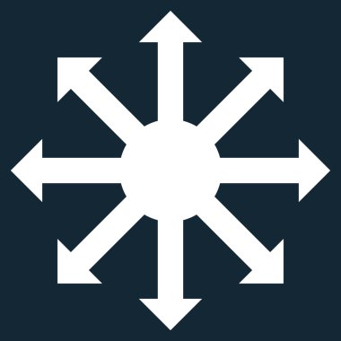 Radyal oklar düz vektör simgesi