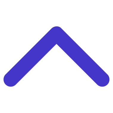 Yön yukarı düz vektör simgesi