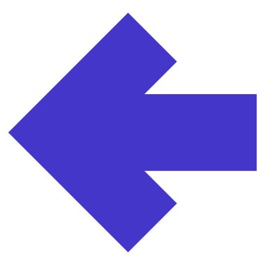 Ok sol düz vektör simgesi