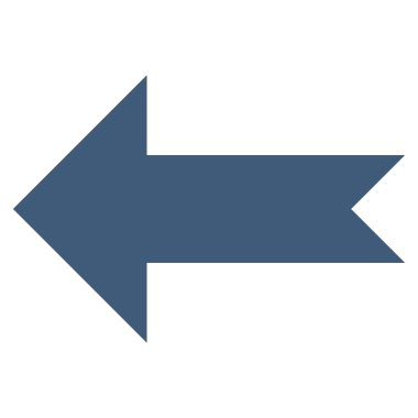 Ok sol düz vektör simgesi