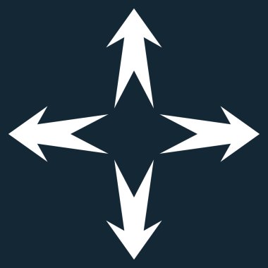 Oklar düz vektör simgesini genişletin