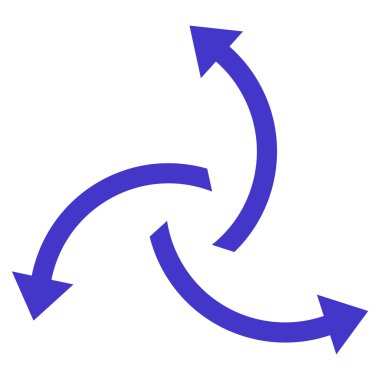 Santrifüj oklar düz vektör simgesi