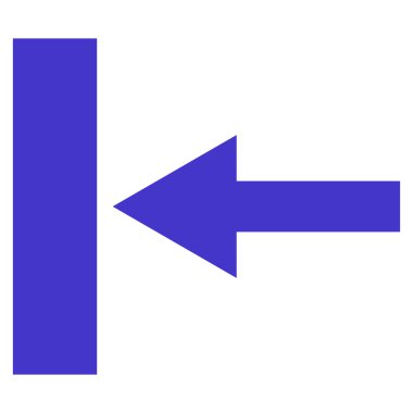 Sol düz vektör simgesi hareket