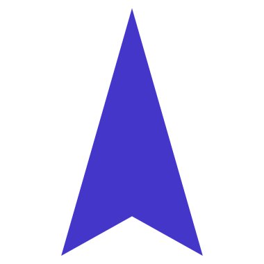 Ok ucu kadar düz vektör simgesi