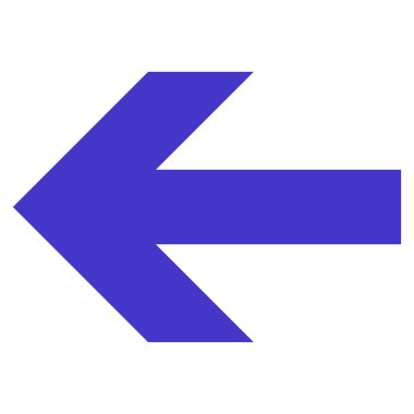 Ok sol düz vektör simgesi