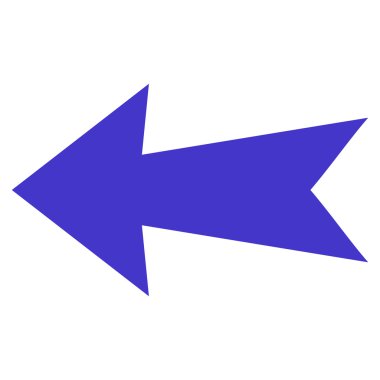 Ok sol düz vektör simgesi